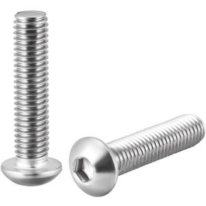 uxcell M8x35mm Machine Screws Hex Socket Round Head Screw 304 Stainless Steel Fasteners Bolts 10pcs