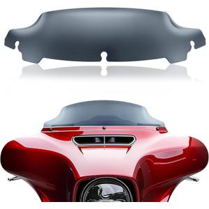 JMTBNO Smoke 4.5" Motorcycle Wave Windshield Windscreen Compatible for 2014-2024 Harley Davidson Touring Street Glide/Electra Glide/Ultra Limited/Tri Glide FLHT FLHX FLHXS FLHTK