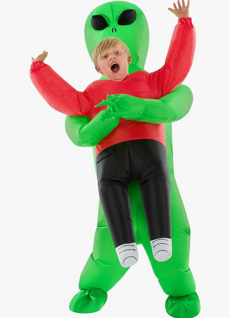 Morph Kids Red Inflatable Alien Costume, Blow Up Alien Outfit, Boys Halloween Costume, Halloween Costumes for Kids
