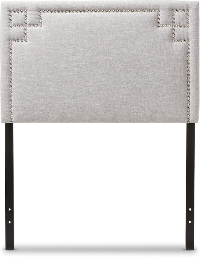 Baxton Studio Gallia Modern and Contemporary Dark Grey Fabric Upholstered Headboard, Twin