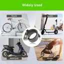 4 Feet Scooter Lock - Anti Theft Cable Lock with Mounting Bracket, Fits Electric Scooter, Road Bike, Mountain Bike
