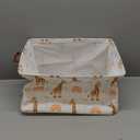 FXOLCSHE Rectangular Giraffe Basket,Waterproof foldable nursery laundry basket,Baby Storage Basket,Kids Toys Bin,Baby Gift Baskets for Bedroom(Giraffes)