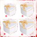 Resurhang White 4 Pcs Valentines Heart Shaped Gift Box with Lid for Flower Arrangement Large Present Gift Box for Valentine's Day Wedding Birthday Anniversary Party (Classic)
