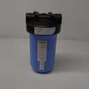 Pentair Pentek 150237 Big Blue Filter Housing, 1" NPT #10 Whole House Heavy Duty Water Filter Housing with High-Flow Polypropylene (HFPP) Cap and Pressure Relief Button, 10-Inch, Black/Blue