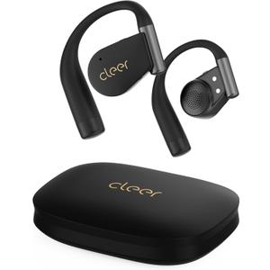 Cleer ARC 4 Plus Open Ear Earbuds,True Wireless Bluetooth Earphones with Dolby Audio and Head Tracking, Earhook Earbuds with 34H Playtime, IPX7 Waterproof Sports Headphones for Workout, EQ, Black