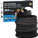 100 FT Garden Hose, Non-Expanding Water Hose, Ultra Flexible, Burst-Resistant, Kink-Free, High-Pressure Garden Hose for Easy All-Weather Use on Lawns, Gardens, and Outdoor Cleaning