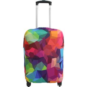 Explore Land Travel Luggage Cover Suitcase Protector Fits 27-30 Inch Case (Geometry, L)