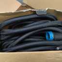 Garden Hose 100FT Non-Expanding, Lightweight Hose With 10-Function Nozzle, Leak-Proof No-Knot, Easy to Carry, Wear-Resistant, Sturdy 3/4GHT Flexible Water Hose for Outdoor (Black with Nozzle)