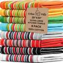 Urban Villa Kitchen Towels 100% Cotton Dish Towels for Kitchen(Set of 8)20x30 Dish Cloths Highly Absorbent Kitchen Linen Set with Hanging Loop Perfect for Drying Dishes Cleaning Towels 