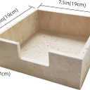 Travertine Marble Napkin Holder 7.5 Inchs for Table,Stone Flat Napkin Dispenser for Kitchen Restaurant Dining Room Countertop Decor