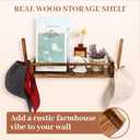 CypherX 30 Caps Wood Hat Organizer, Hat Rack Organizer with Shelf for Baseball Caps, Hanger Holder with Hooks for Trucker Hat Snaphats