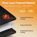 Heat Resistant Mat for Air Fryer, 15 x 35in Heat Resistant Mat for Countertop, Fireproof Silicone Countertop Protector Appliance Slider Hot pod for Air Fryer, Coffee Maker, Toaster, Oven (Black)