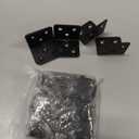 MAPVOLUT 25Pcs L Brackets for Shelves, 3 Sizes Angle Corner Braces Metal L Bracket Heavy Duty for Wood, Sturdy and Rustproof for Repairing Furniture with 82Pcs Screws Mounting Bracket Easily Black