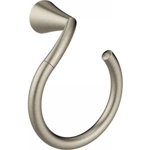 Moen YB2386BN Glyde Towel Ring, Brushed Nickel (1 Count (Pack of 1))