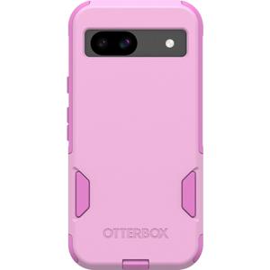 OtterBox Google Pixel 8a Commuter Series Case - Run Wildflower (Pink), Slim & Tough, Pocket-Friendly, with Port Protection
