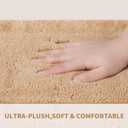 Ultra Plush Bullnose Carpet Stair Treads for Wooden Steps 9.5" x 32" | 14 Pcs Soft Stair Runner Rugs Indoor with Rounded Edge Protection, Residue-Free Non Slip Backing for Family, Pets, Khaki
