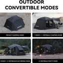 BLACKDOG Blackout Instant Cabin Tent with 3 Vestibules and Large Mesh Windows, Waterproof Anti-UV CampingTent, 2-4 Person Easy Setup Outdoor Tent for Camping, 130" L x 86.7" W x 72.9" H