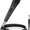 TONOR K1 Vocal Microphone for Singing, Dynamic Handheld Wired Karaoke Mic, Microfono with 5M XLR to 1/4" Cable, Compatible with Amp, Mixer, Suitable for Speech, Karaoke and Outdoor Activities