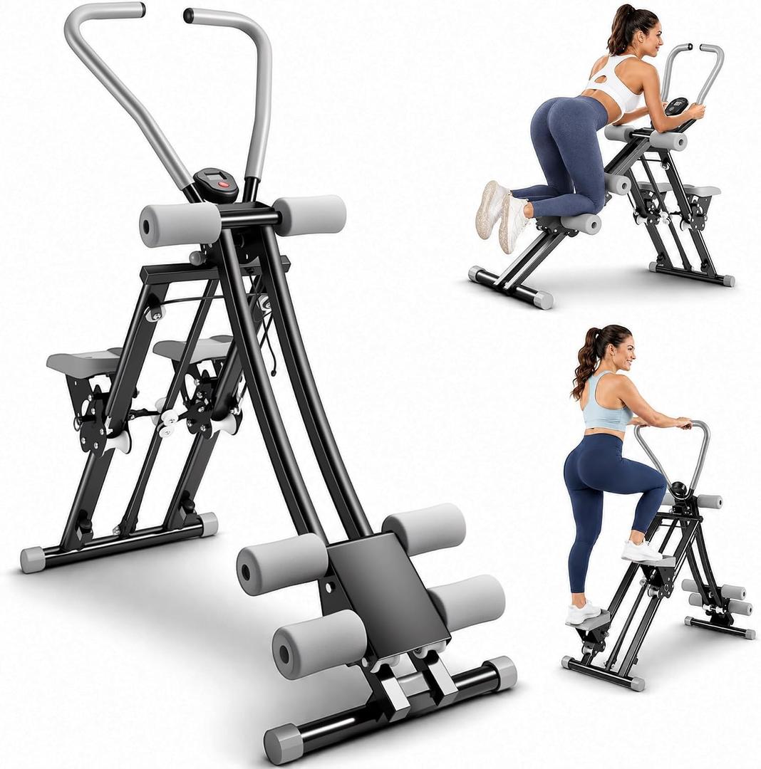 2-in-1 Stair Stepper & Ab Machine – Home Gym Exercise Equipment