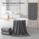 ecolook 4 Pack Microfiber Bath Towels, 31 x 63 inches Extra Large Bath Towel Set, Super Soft Highly Absorbent Bath Towels Set of 4, Quick Dry Lightweight Bathroom Towels for Spa, Pool, Gym, Dark Gray
