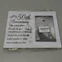 AKFVNSFK 50th Anniversary Picture Frame, 50th Anniversary Wedding Gifts for Parents Couple, Fifty Years Down Photo Frame for 4 x 6 Inch Photo