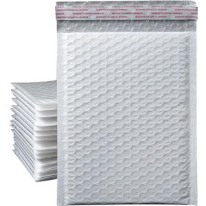 9527 Product Self Sealing Poly Bubble Mailers 9.5"x 13.5" Padded Shipping Envelopes 25Pcs (White)