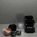 Cereal Dispenser Countertop Black 2 Pack with Bowls Spoons Cutlery Box,5.5 QT Dry Food Dispenser Snack Organizer Containers Storage for Pantry Kitchen Organization Oatmeal Nut Granola Candy