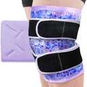 Knee Ice Pack Wrap for Pain Relief Reusable Gel Ice Wrap for Leg Injuries Swelling Knee Replacement Post-Surgery Recovery Adjustable Cold Compression Therapy Wrap for Arthritis Meniscus Tear and ACL