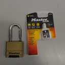 Master Lock Gold Outdoor Combination Lock, Heavy Duty Weather Resistant Padlock, Resettable Combination Lock for Outdoor Use 1.2 x 2 x 3.87 inches, 2 Pack, M175LFEC2