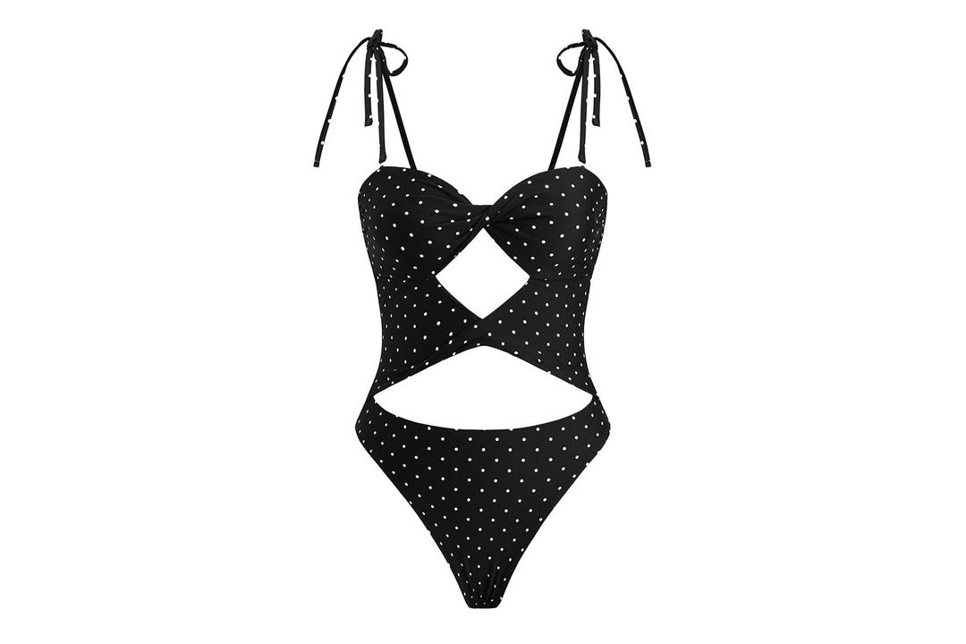 Cupshe x Kelsey Anderson Poolside Polaroid One-Piece Swimsuit, Size: S