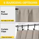Stone Cafe Blackout Curtains 36 Inch Length 2 Panels Set, Soft Solid Thermal Insulated Room Darkening Small Window Curtains for Kitchen Bathroom Basement, Stone, Each, 40" Wx36 L