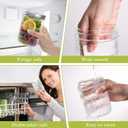 Mason Jars 16 Oz with Lids 6 Packs, Vintage Wide Mouth Glass Canning Jar for Pickling, Fermenting, Storing, Canning, Home Decor, Salad Jam and DIY Crafts