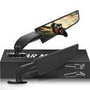 Aerodynamic Motorcycle Mirrors, 1 Pair Modified Racing Motorcycle Rearview Mirror,Wide Viewing Angle Wing Mirrors,360 Rotation for Sport Bikes - Honda Kawasaki Suzuki Yamaha (Small)