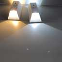 EZVALO Motion Sensor Wall Lights, 4000mAh Rechargeable Battery Operated Wall Sconces Set of 2, 3 Color Temps, Dimmable, Wireless Magnetic Night Light with Remote, Timer, for Stair, Hallway, Bathroom (White)