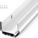 FoldTier 1 Pcs 36'' U Shaped Door Sweep for Bottom of Exterior Door, White
