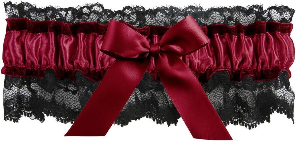 Ivy Lane Design Britney Garter, Black/Burgundy