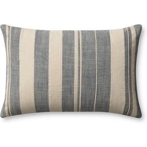 Loloi Angela Rose x Mia Collection PAR0014 Ivory/Denim 13'' x 21'' Cover w/Down Pillow