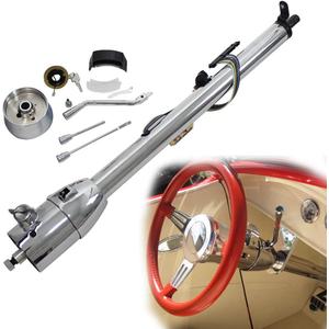 33'' Chrome Universal Column Shift Tilt Steering Wheel Column With Key for 1948-1975 Chevrolet C10 Truck 1946 Fleetline Buick Pontiac