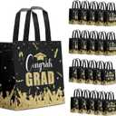 Infankey 24 PCS Graduation Gift Bags 2026 Congrats Party Favors Congrats Grad Non Woven with Handles Goodie Bags for Graduation Theme Party Supplies