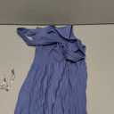 Women's Midi Bodycon Tank Dress Summer Crewneck Rib Knit Sleeveless Pleated Swing A Line Business Casual Dresses , Size Small