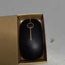VssoPlor Wireless Mouse, 2.4G Slim Portable Computer Laptop Mouse with Nano Receiver Quiet Silent Optical Mice for Notebook, PC, Laptop, Computer-Black and Gold