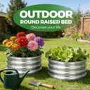 VSGDISTL Galvanized Raised Garden Bed Kit Outdoor,2x2x1ft Round Metal Garden Planter Raised Beds for Vegetables Flowers Herb