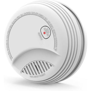 Fire Alarms Smoke Detectors, Photoelectric Sensor Smoke Alarm Battery Operated, Fire Alarm with Test Button & Low Battery Signal, LED Warning Light 85 dB Alarm Sound for Bedroom and Home, 1 Pack