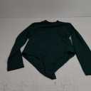 MANGOPOP Women's Mock Neck Cutout Front Bodysuit Long Sleeve Sleeveless Turtle Neck Body Suits Sexy Tops (XX-Large, 04 Deep Green Long Sleeve)