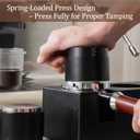 53MM Espresso Accessories - WDT Tool , Coffee Tamper set with 2-in-1 Design, 304 Stainless Steel Premium Coffee Accessories for Home Baristas & Beginners (Black)