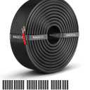 NAOEVO 14 Gauge Wire 2 Conductor Electrical Wire, 14 AWG Stranded PVC Cord, 12V Low Voltage/Tinned Copper/Flexible Cable for Automotive Wiring, Lamp Cord, Marine Cable (50FT)