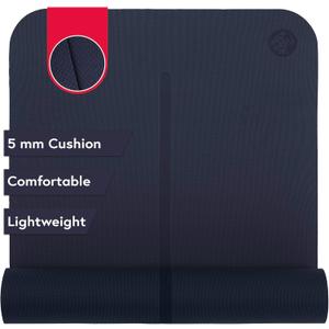 Manduka Begin Yoga Mat 68" - 5mm Cushioning | Comfortable, Lightweight & Reversible with Alignment Stripe | Budget-Friendly | 68 x 24 inches