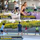 Pickleball Set Net with 4 Paddles, 6FT/11FT/22FT Portable 3-in-1 Pickle Ball Net with Carry Bag, Pickleballs, Designed for All Weather Conditions