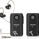 Wireless in-Ear Monitoring System, R1 5.8GHz Stereo Audio transmitting for Recording Studio, Band Performance, Live Broadcast (One Transmitter + One Receiver)