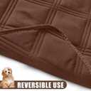 Smiry Waterproof Dog Bed Cover Blanket 30x70, Soft Reversible Pet Blanket, Washable Leakproof Cats Dogs Couch Cover for Sofa, Couch, Furniture, Brown/Brown, Lattice, 30x70 Inch